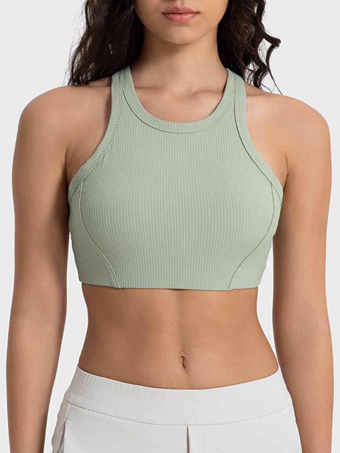 Wide Strap Cropped Sport Tank